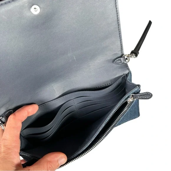 COACH Anna Foldover Clutch Crossbody with Rivets - Picture 11 of 15